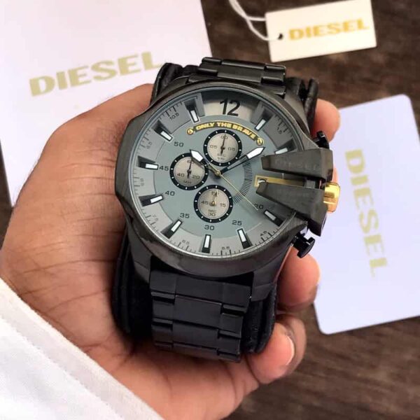 Diesel Mega Chief DZ4379 Black & Grey Chronograph Mens Watch