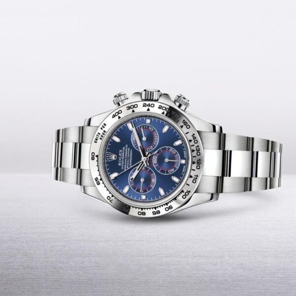 Rolex Cosmograph Daytona Silver Blue Dial Oyster Chain Japanese Automatic Mens Watch - Image 4