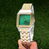 Cartier De Panthere Two Tone Green Stainless Steel Premium Womens Watch - Image 2