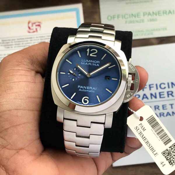 Panerai Luminor Marina Specchio Blu Swiss Automatic Mens Watch