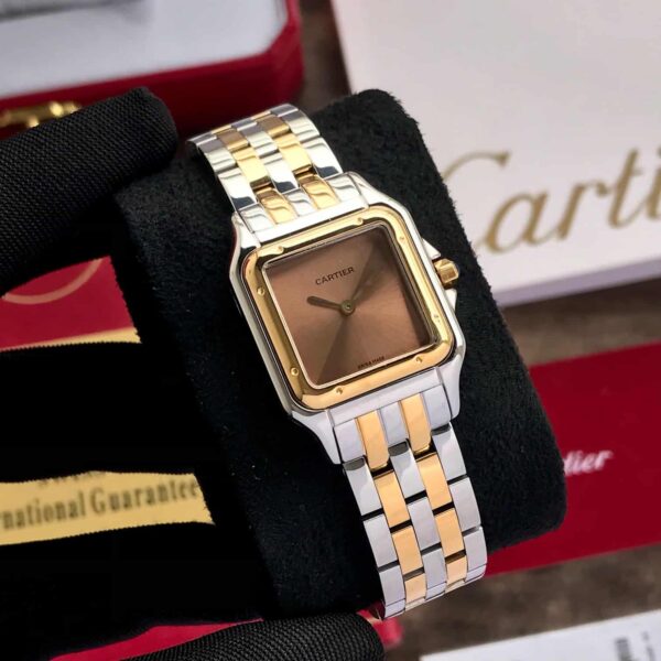 Cartier De Panthere Two Tone Brown Premium Stainless Steel Womens Watch - Image 3