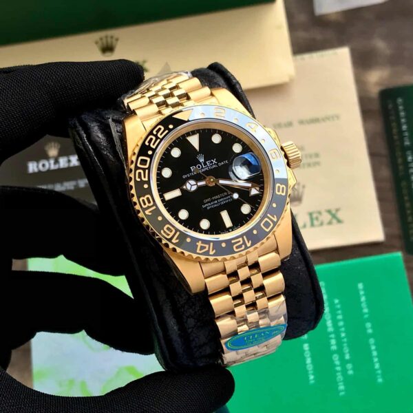 Rolex GMT Master || Full Gold Swiss ETA Movement 3255 Clean