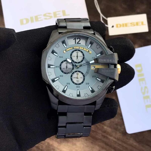 Diesel Mega Chief DZ4379 Black & Grey Chronograph Mens Watch - Image 4