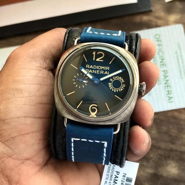 The new Panerai Radiomir Otto Giorni Swiss Made Blue Automatic Mens Watch