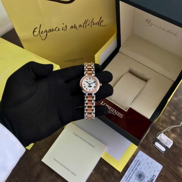 Longines Primaluna Rosegold & Steel Diamond Women'S Watch - Image 3