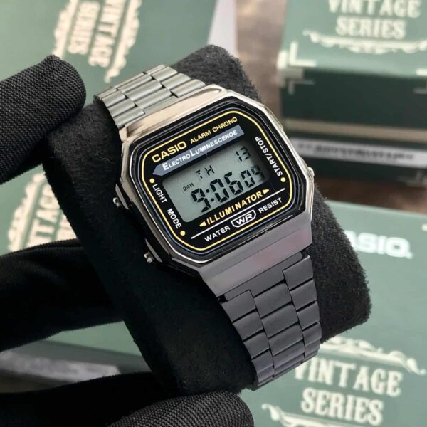 Casio Vintage Retro Collection A168WGG-1B Black Gun Metal Unisex Watch