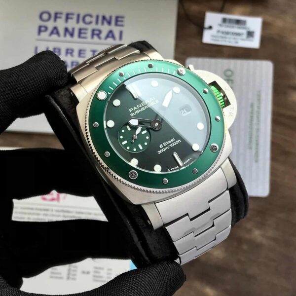 Luminor Panerai Submersible Stainless eSteel Green Dial Automatic Premium Quality For Men’s Watch - Image 2