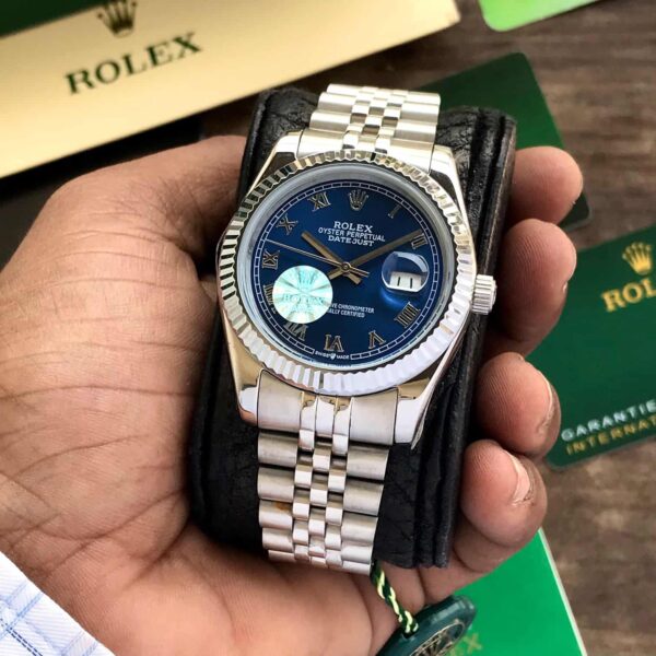 Rolex Date Just 41 Blue Roman Numeral Dial Men’s Watch