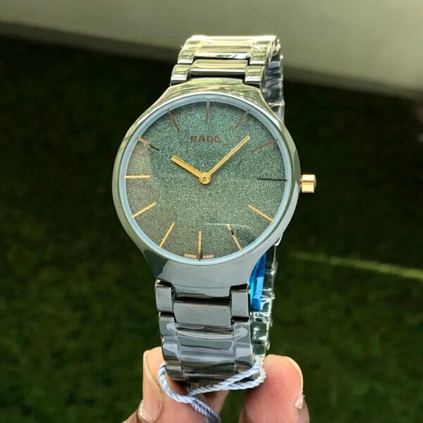 Rado True Thinline Green Ceramica Japanese  Unisex Watch - Image 2