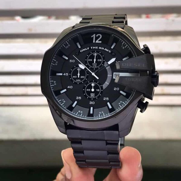 Diesel Mega Chief DZ4283 Full Black Chronograph Mens Watch - Image 3