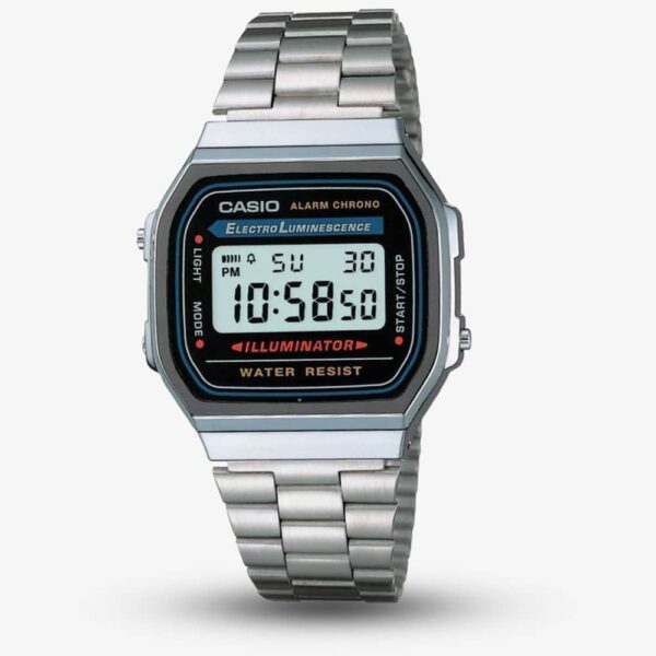 Casio Vintage Retro Collection Digital Watch A168WA-1YES Silver Unisex Watch - Image 2