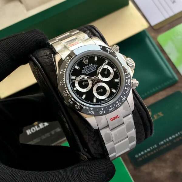 Rolex Cosmograph Daytona Black Dial Japanese Automatic Mens Watch - Image 7