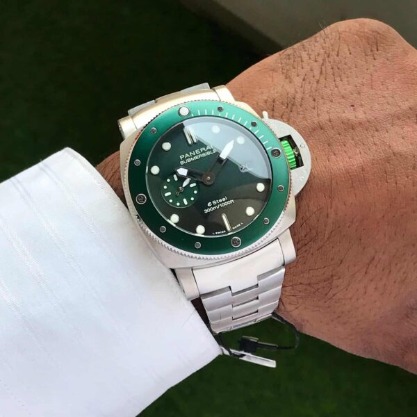 Luminor Panerai Submersible Stainless eSteel Green Dial Automatic Premium Quality For Men’s Watch - Image 4