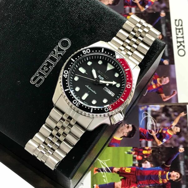 Seiko 5 Sports Black Grape Automatic Jubli Chain Mens Watch - Image 2