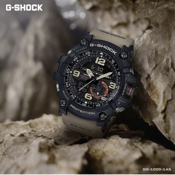 Casio G-Shock Mudmaster GG-1000-1A5DR Black Analog-Digital Dial Brown Resin Strap Men's Watch G661 - Image 3