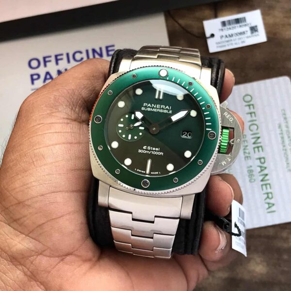 Luminor Panerai Submersible Stainless eSteel Green Dial Automatic Premium Quality For Men’s Watch