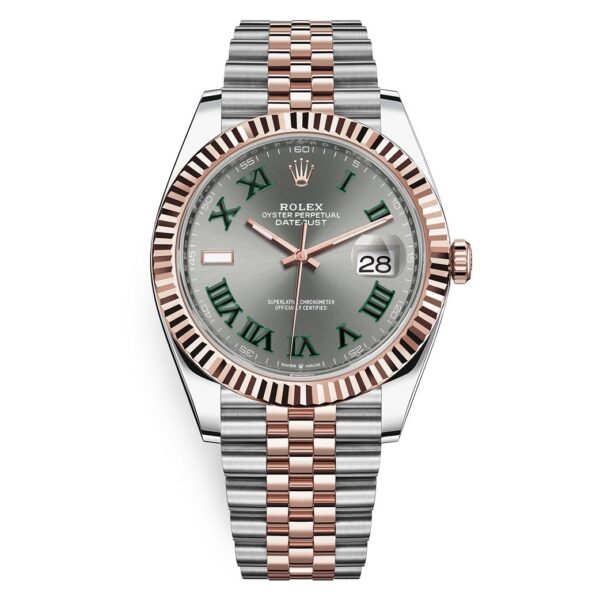 Rolex Date-just Roman Jubilee 41mm Steel and Everose Gold Swiss ETA Men’s Watch - Image 2