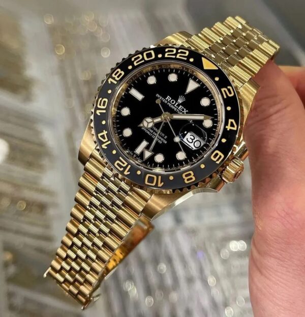 Rolex GMT Master || Full Gold Swiss ETA Movement 3255 Clean - Image 5