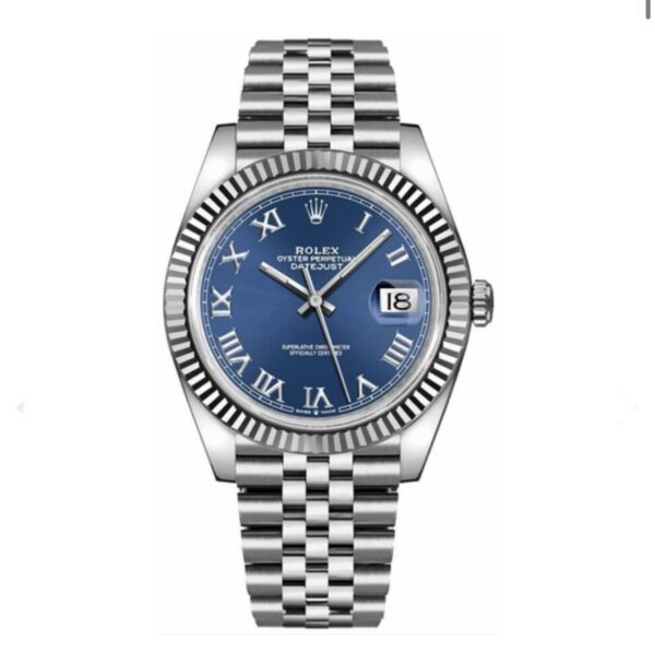 Rolex Date Just 41 Blue Roman Numeral Dial Men’s Watch - Image 2