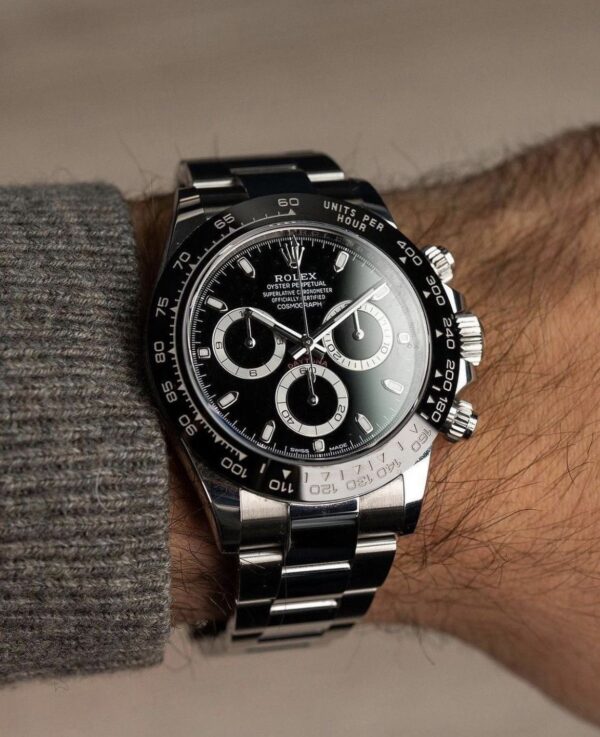 Rolex Cosmograph Daytona Black Dial Japanese Automatic Mens Watch - Image 9