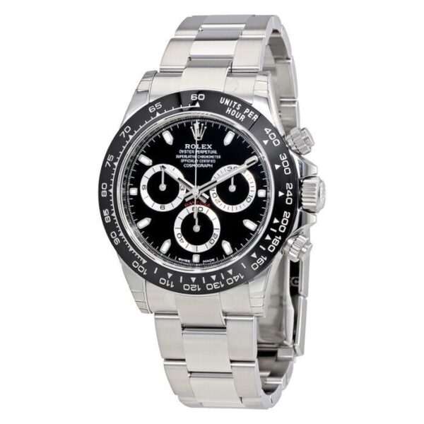 Rolex Cosmograph Daytona Black Dial Japanese Automatic Mens Watch - Image 4