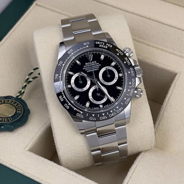 Rolex Cosmograph Daytona Black Dial Japanese Automatic Mens Watch - Image 6