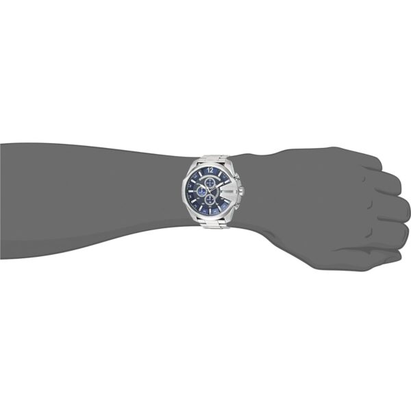 Diesel Mega Chief DZ4417 Silver Blue Chronograph Mens Watch - Image 6