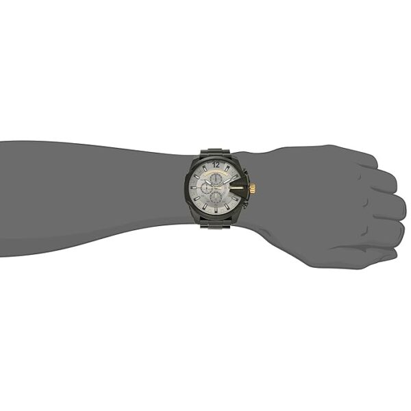 Diesel Mega Chief DZ4379 Black & Grey Chronograph Mens Watch - Image 6