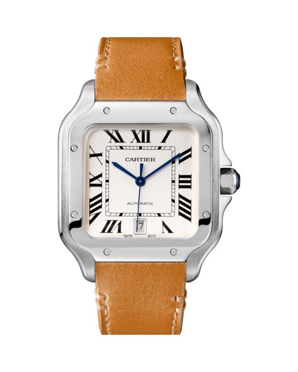 Santos De Cartier Large Swiss ETA Movement Automatic Men’s Watch With Interchangeable Metal & Leather Bracelet - Image 6