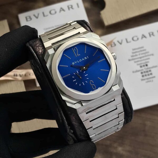 Bvlgari Octo Finissimo Silver Blue Pure Swiss ETA Automatic Machinery Slim Men’s Watch