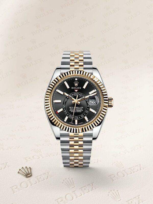 Rolex SkyDweller Black Dial Two Tone Jubli Chain Automatic Men’s Watch - Image 2