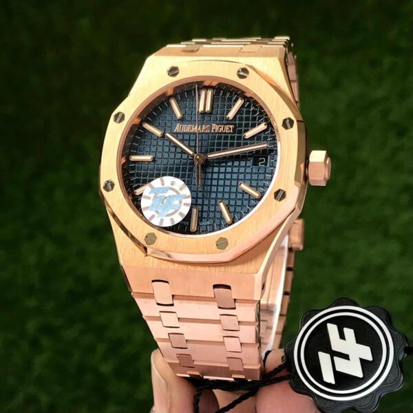 Audemars Piguet Royal Oak Offshore Rosegold Black Blue Metal Chain Swiss ETA 1:1 Automatic Movement Men’s Watch - Image 10