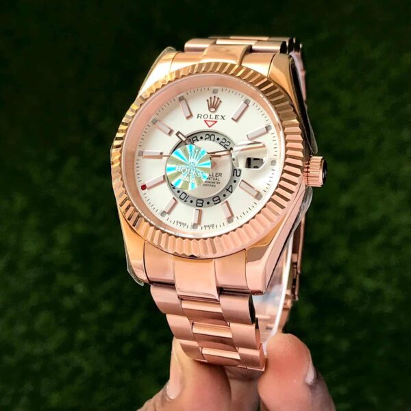 Rolex SkyDweller Rosegold White Dial Automatic Mens Watch - Image 3