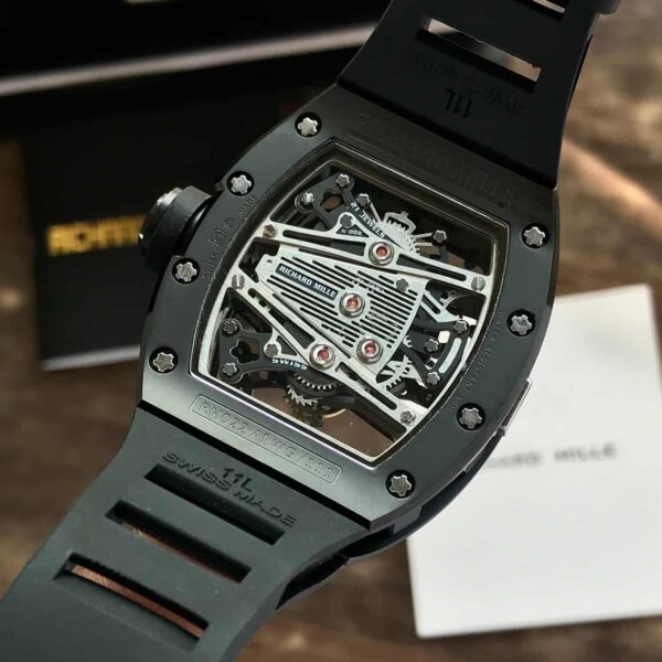 Richard Mille RM 057 Tourbillon Full Black Skeleton Dial Automatic Mens Watch - Image 5