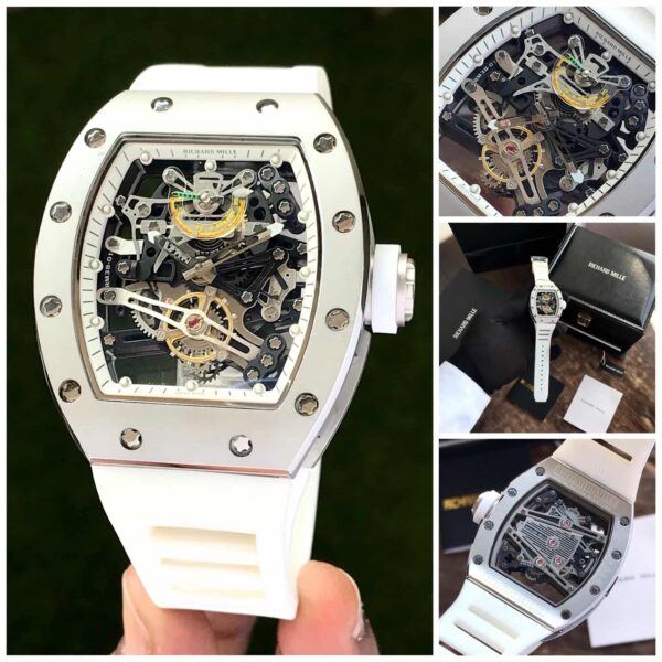 Richard Mille RM 057 Tourbillon Mens Watch White Skeleton Dial Automatic Mens Watch - Image 4