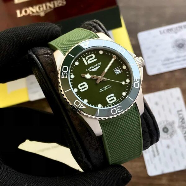 New Longines HydroConquest Silver Green Fiber Automatic Men’s Watch