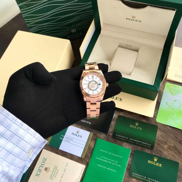 Rolex SkyDweller Rosegold White Dial Automatic Mens Watch - Image 6