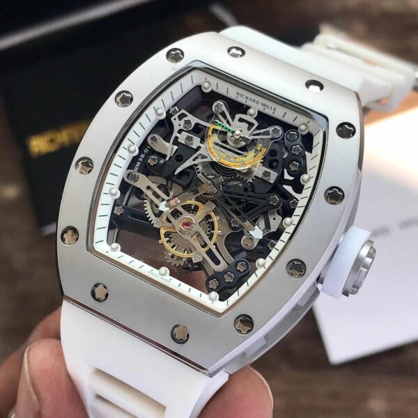 Richard Mille RM 057 Tourbillon Mens Watch White Skeleton Dial Automatic Mens Watch - Image 3