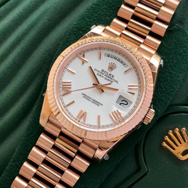 Rolex Day Date EverRosegold White Dial Super Swiss ETA Movement 1:1 Automatic Men’s Watch - Image 3