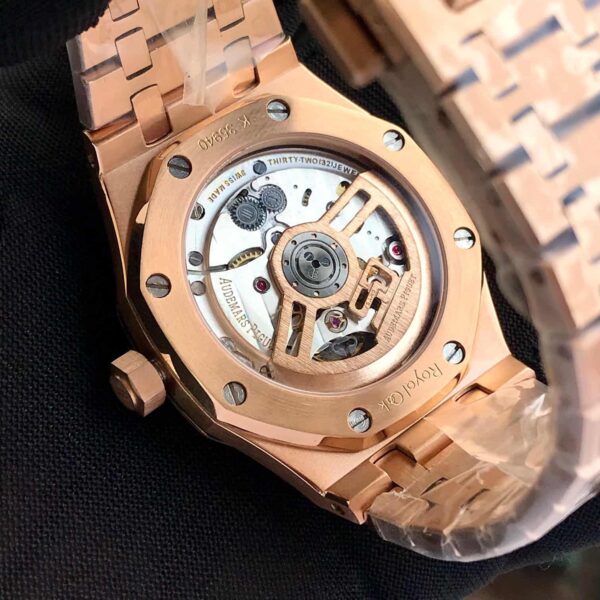 Audemars Piguet Royal Oak Offshore Rosegold Black Blue Metal Chain Swiss ETA 1:1 Automatic Movement Men’s Watch - Image 7