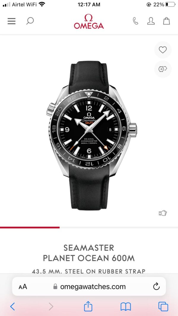 Omega Seamster Super Ocean GMT Premium Automatic Mens Watch - Image 2