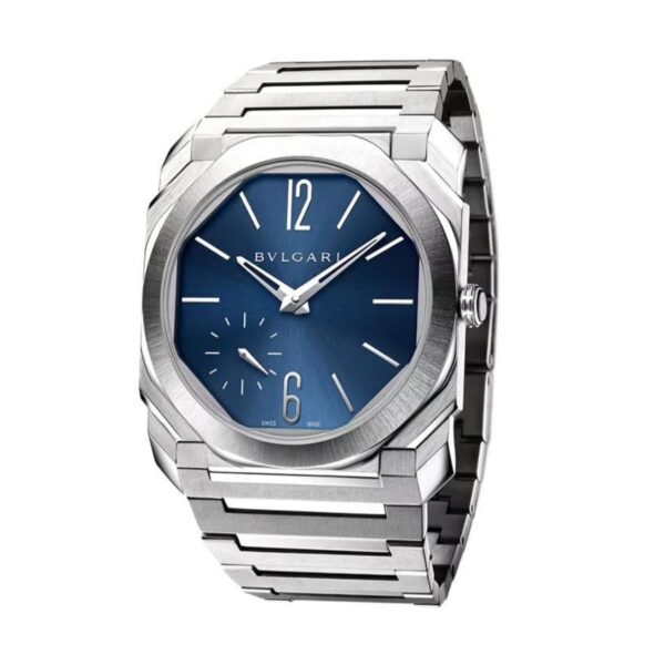 Bvlgari Octo Finissimo Silver Blue Pure Swiss ETA Automatic Machinery Slim Men’s Watch - Image 3