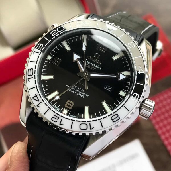 Omega Seamster Super Ocean GMT Premium Automatic Black LeatherMens Watch - Image 3