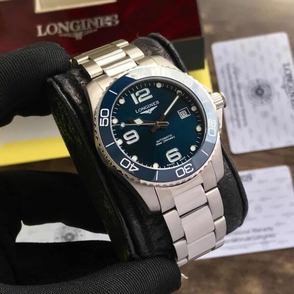 Longines HydroConquest Silver Blue Dial Premium Automatic Men’s Watch - Image 4