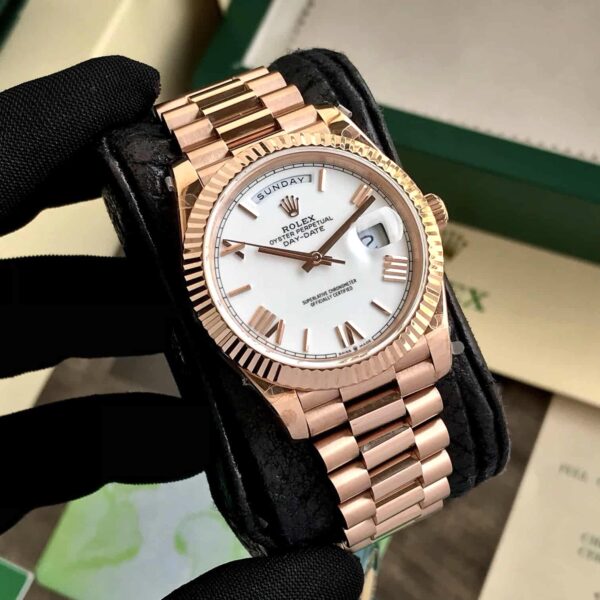 Rolex Day Date EverRosegold White Dial Super Swiss ETA Movement 1:1 Automatic Men’s Watch