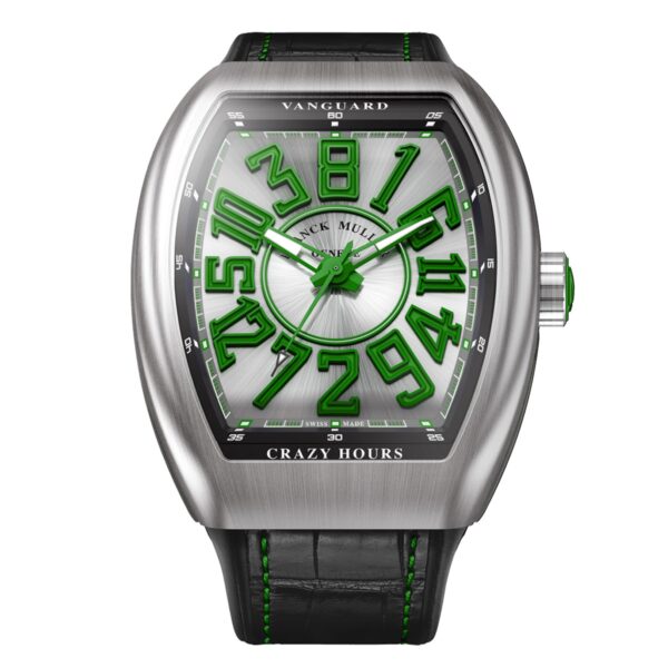 Franck Muller Vanguard Crazy Hours Green Swiss ETA V45CHBR (VR) Automatic Mens Watch - Image 5