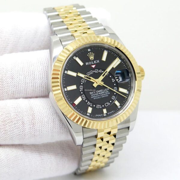 Rolex SkyDweller Black Dial Two Tone Jubli Chain Automatic Men’s Watch - Image 5