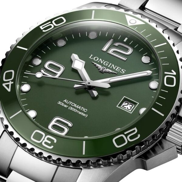 New Longines HydroConquest Stainless Steel Automatic Green Dial Men’s Watch - Image 5