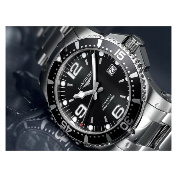 Longines HydroConquest Silver Black Dial Premium Automatic Men’s Watch - Image 4