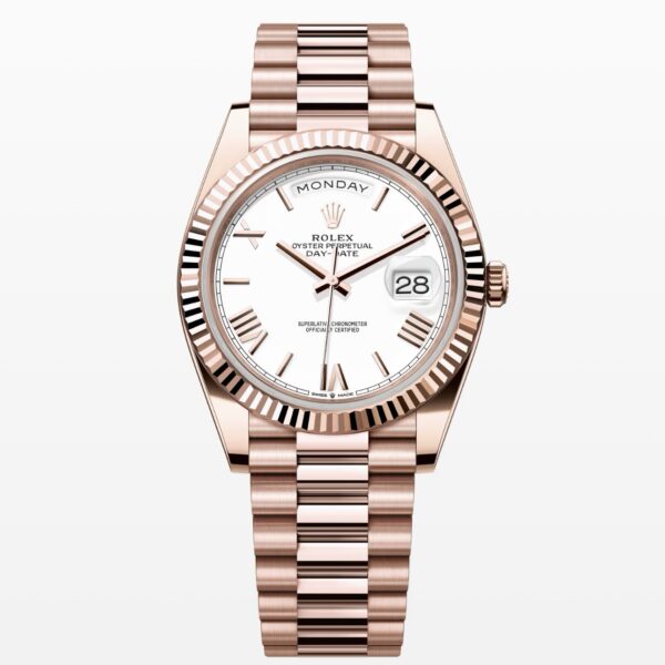 Rolex Day Date EverRosegold White Dial Super Swiss ETA Movement 1:1 Automatic Men’s Watch - Image 2